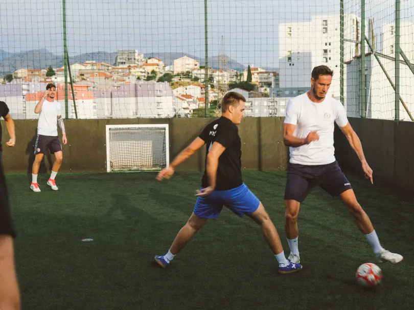 Agilo playing football