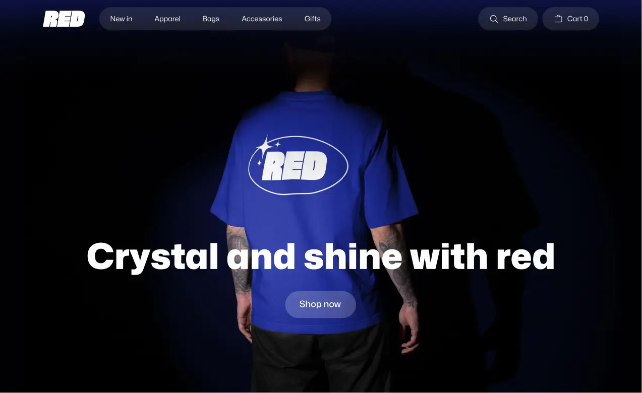 Red homepage screenshot